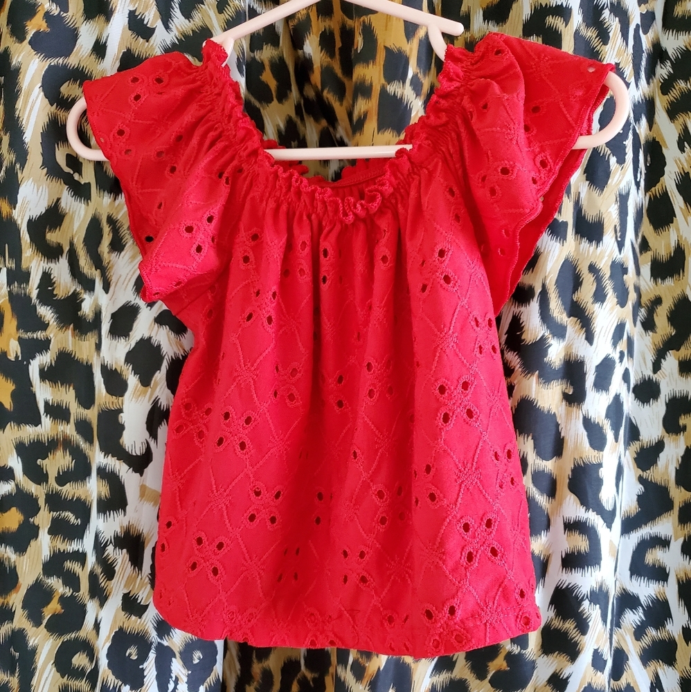 Off Shoulders Red Top